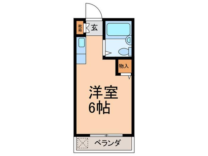 ジャルダン宝塚弐番館(ワンルーム/3階)の間取り写真