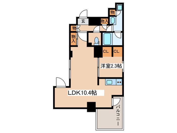 グランド青葉台(1LDK/5階)の間取り写真