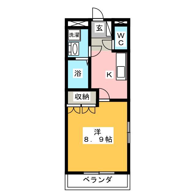 MAGNOLIA(1K/2階)の間取り写真