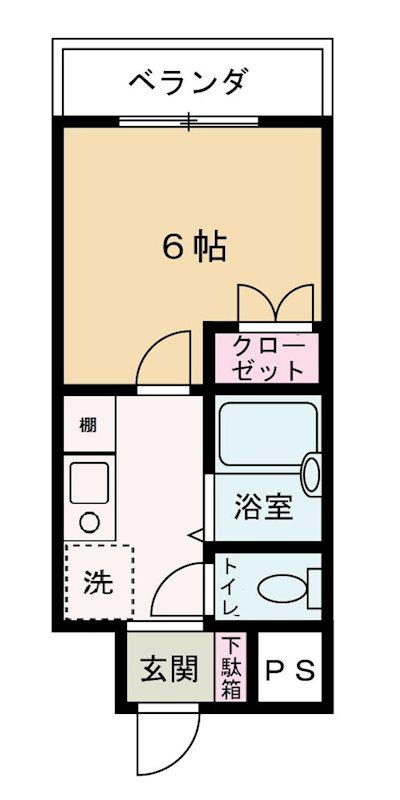 リヴェールビッグパイン(1K/3階)の間取り写真