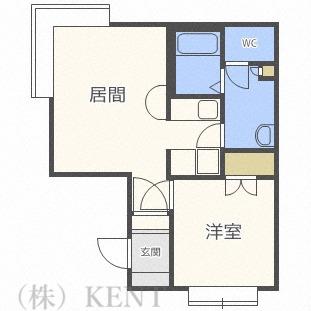 ラミアール八軒(1LDK/2階)の間取り写真