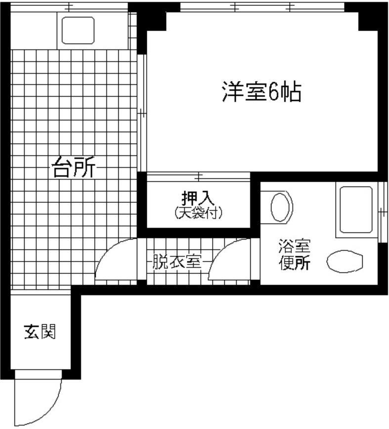 橋本ビル(1K/5階)の間取り写真
