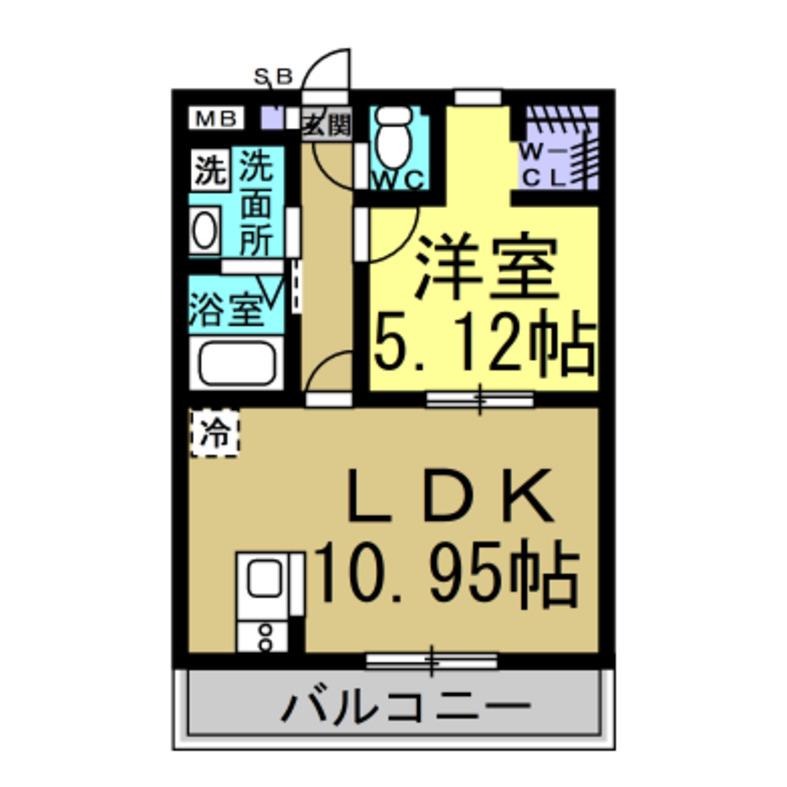 A・CITY常滑原松(1LDK/2階)の間取り写真
