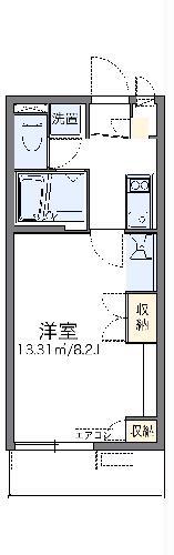 レオネクストシャンブル(1K/2階)の間取り写真