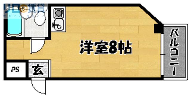 ダイドーメゾン上新庄(ワンルーム/6階)の間取り写真