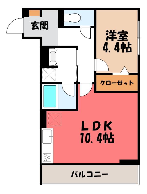 D-GRAN 飯田町(1LDK/2階)の間取り写真