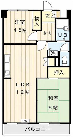 西川口協和ビル(2LDK/3階)の間取り写真