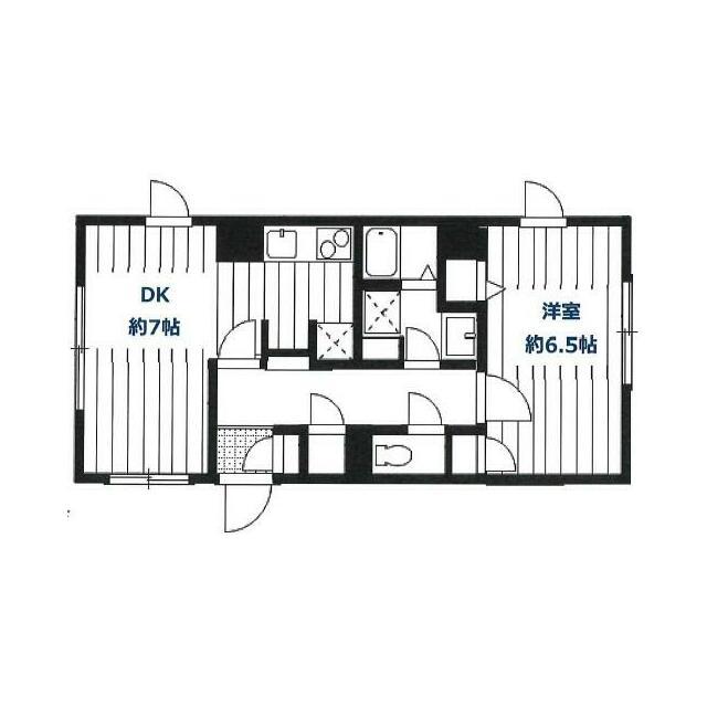 ミレドゥーエ西小山(1DK/4階)の間取り写真