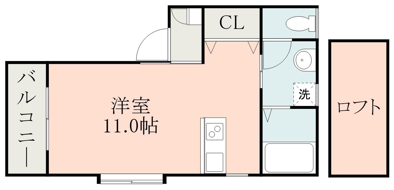 MK.BLD(ワンルーム/1階)の間取り写真