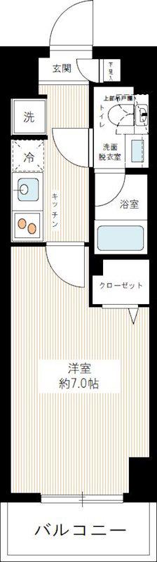 REXZY西川口AZIII(1K/3階)の間取り写真