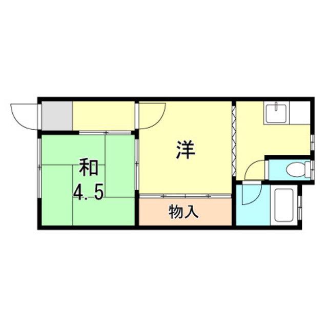 山下ハイツ(2K/2階)の間取り写真