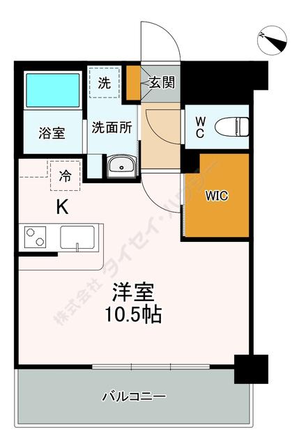 Rプラス2(ワンルーム/1階)の間取り写真