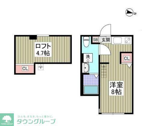 STAR CLOUD矢部(ワンルーム/2階)の間取り写真
