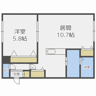 グランメゾン大真(1LDK/2階)の間取り写真