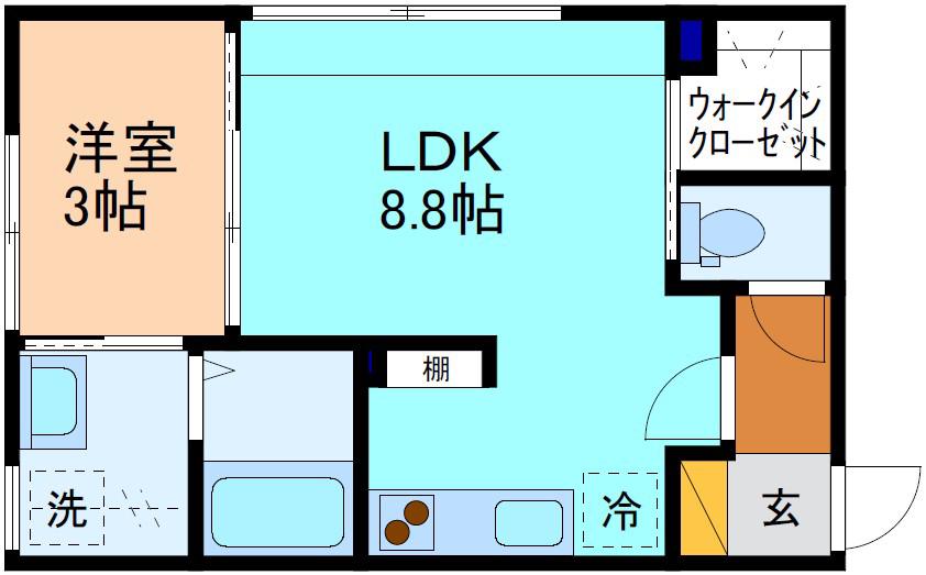 INTEGRAL NODE(1LDK/2階)の間取り写真