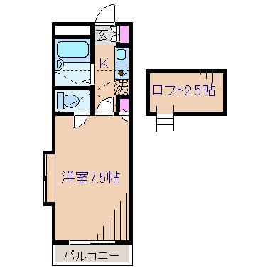 スパジオ(1K/2階)の間取り写真