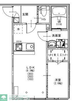 KEIAI RESIDENCE 北戸田IV(1LDK/3階)の間取り写真