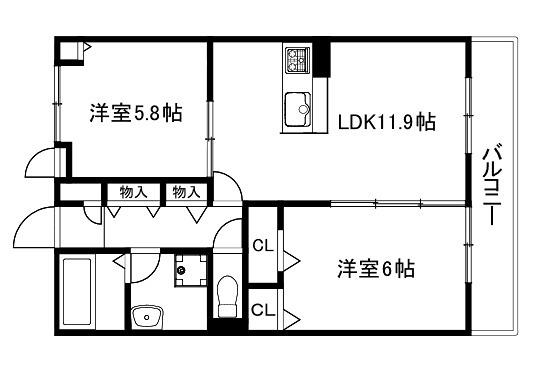 コンフォールZEN(2LDK/1階)の間取り写真