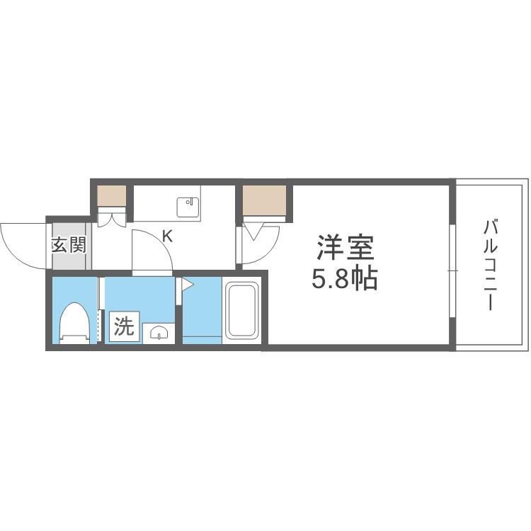 セレニテ難波ミラク参番館(1K/11階)の間取り写真