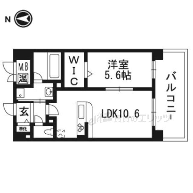 セリーゼ ウエスト(1LDK/3階)の間取り写真
