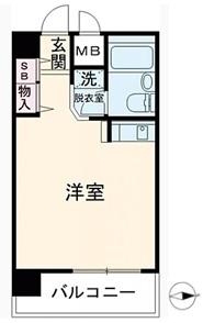 シャルマン中野坂上(ワンルーム/4階)の間取り写真