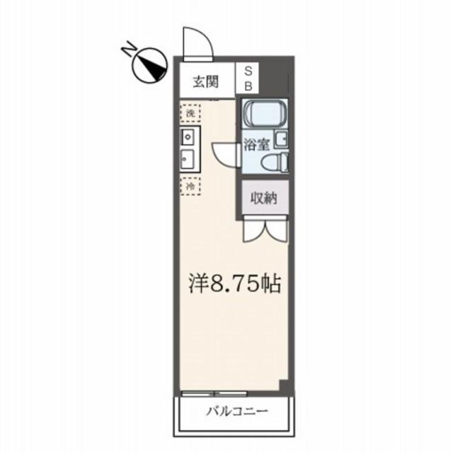 アーバンハイツ(ワンルーム/2階)の間取り写真