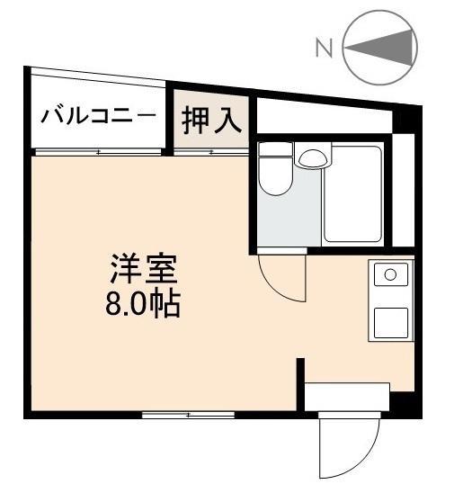 コーポ昭和(ワンルーム/2階)の間取り写真