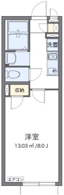 クレイノオトーニョ(1K/1階)の間取り写真