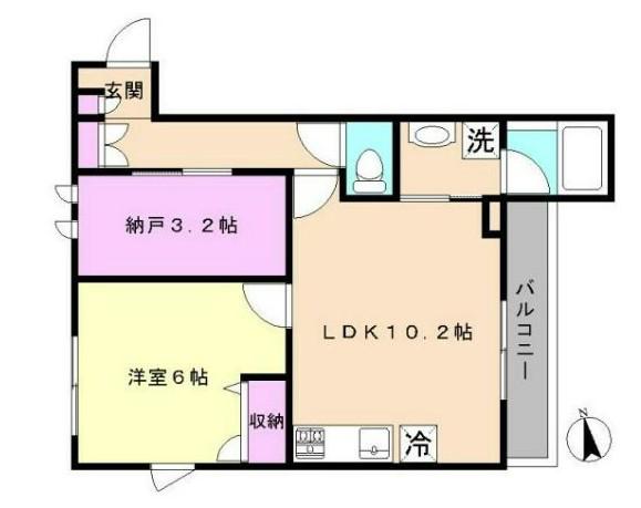 イトーハイツ江古田II(1SLDK/2階)の間取り写真