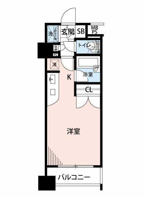 ジェイパーク代々木(1K/4階)の間取り写真