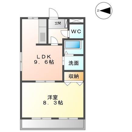 グランクリュ(1LDK/2階)の間取り写真