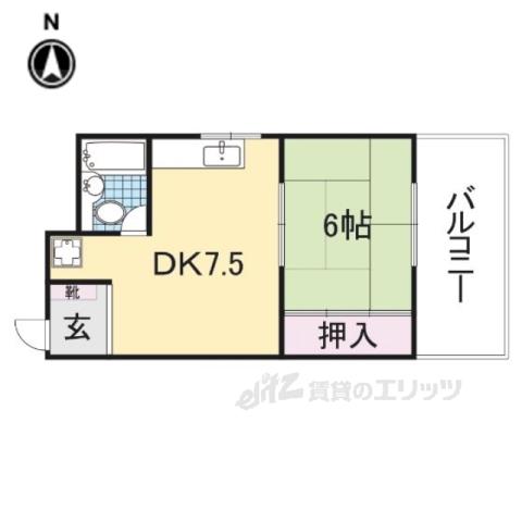 香里ロイヤルプラザ(3LDK/6階)の間取り写真