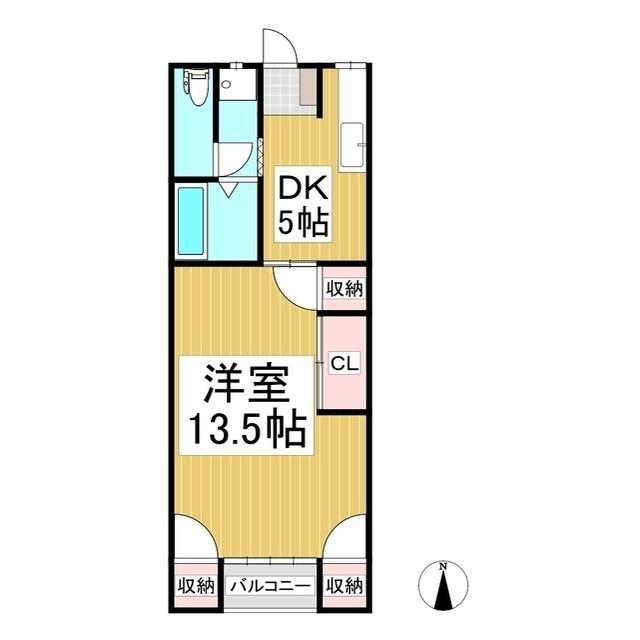 コーポ840(1DK/3階)の間取り写真