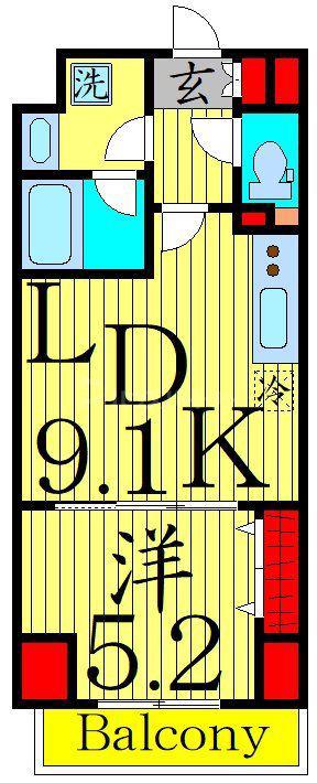 REIRYOGOKU(1LDK/8階)の間取り写真