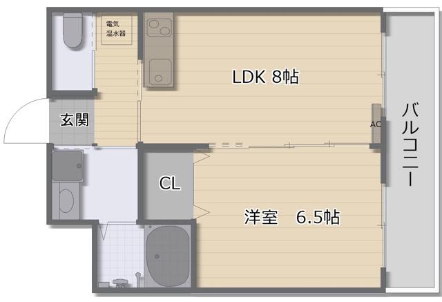 ヴィーブル中野(1LDK/6階)の間取り写真