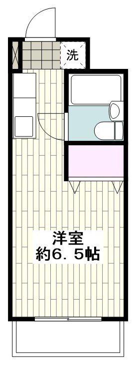 カーサよねやま(1K/6階)の間取り写真