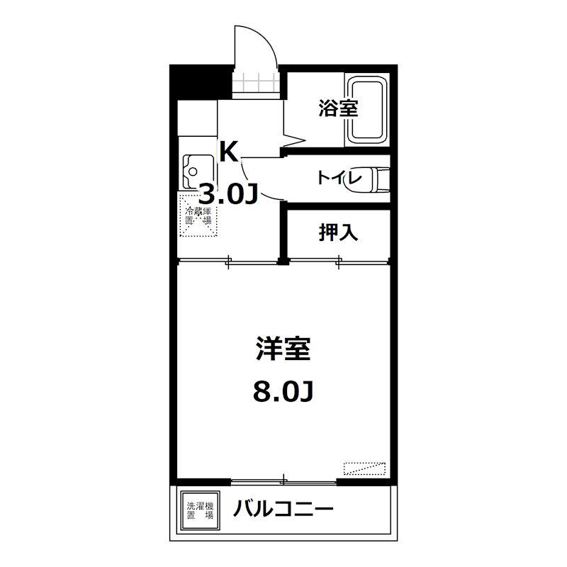 COSMO N&T 3(1K/1階)の間取り写真