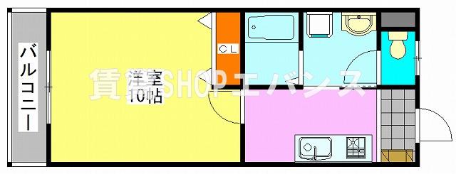 メゾン井沢ソレイユ(1K/1階)の間取り写真