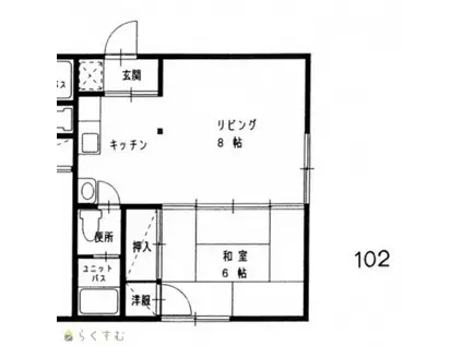 ハイツI M(1DK/2階)の間取り写真