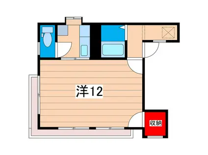 コーポ夕なぎ(1K/2階)の間取り写真