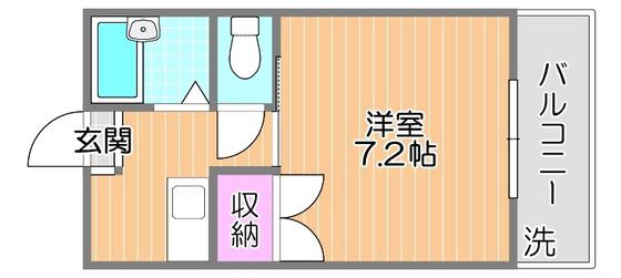 リーガ II(1K/2階)の間取り写真