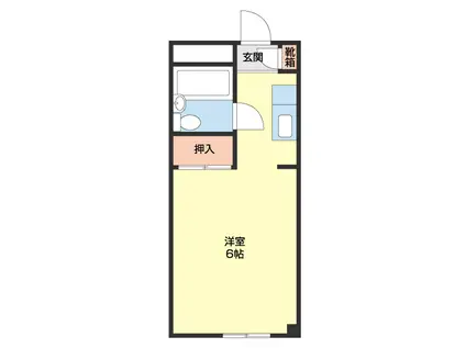 孝子ハイツ(1K/2階)の間取り写真