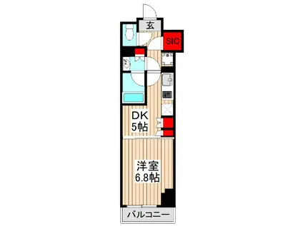 パークアクシス成増二丁目(1DK/14階)の間取り写真