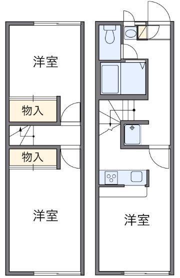 レオパレスMILLENIUM(2DK/1階)の間取り写真