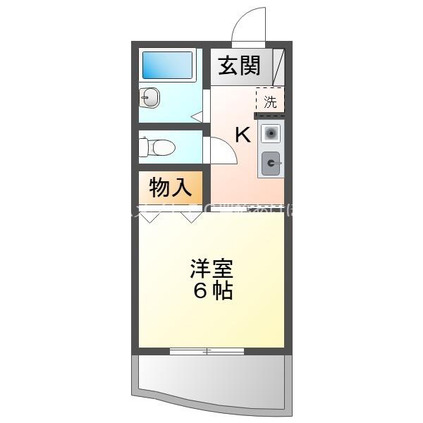 NDS東雲(1K/3階)の間取り写真