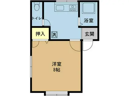 Bツインズ(1K/1階)の間取り写真