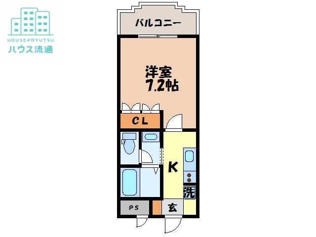 ビューパレスSAKURA(1K/2階)の間取り写真