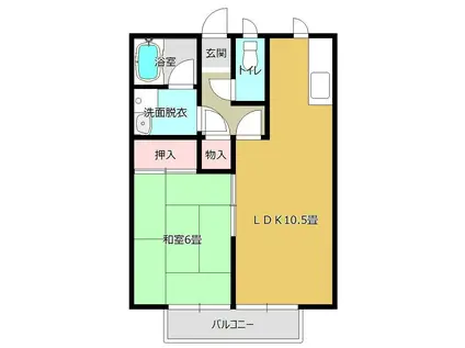 リス・ブラン(1LDK/1階)の間取り写真