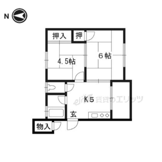 暁マンション(2DK/2階)の間取り写真