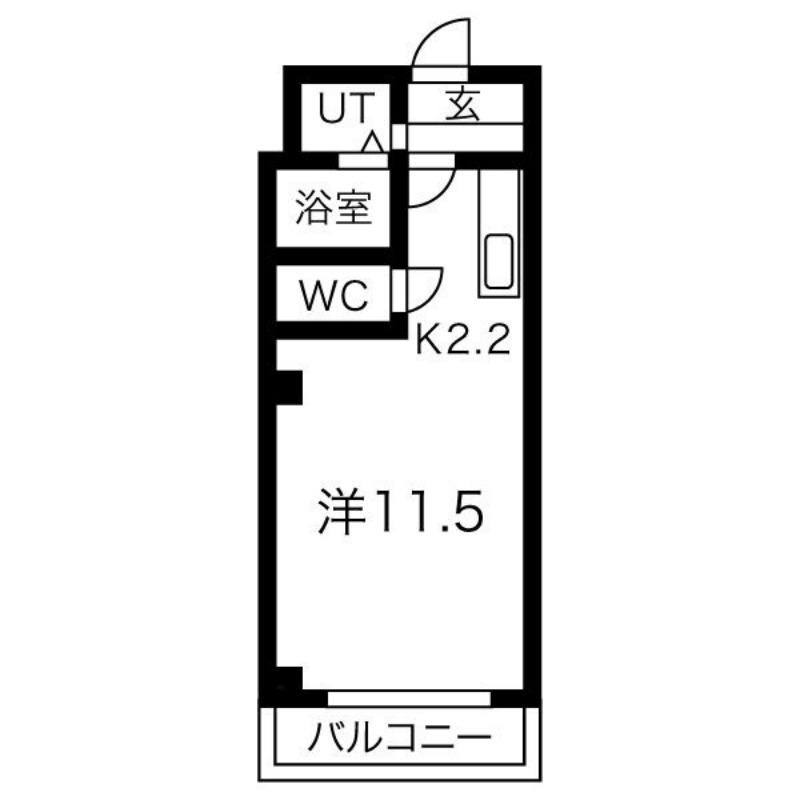 レジデンス前田(1K/2階)の間取り写真